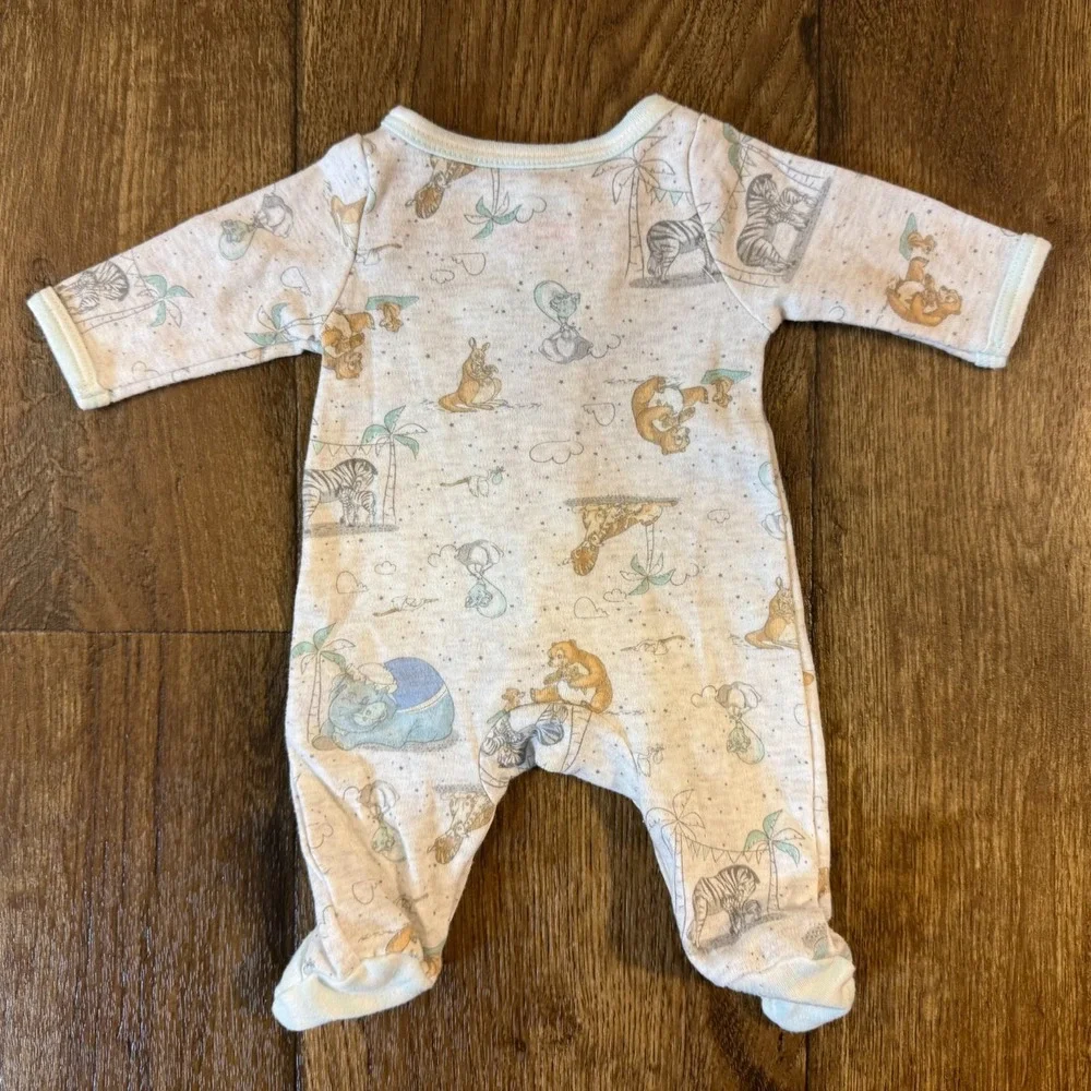 Disney Baby Preemie Dumbo Elephant Outfit Footie Sleeper Gender Neutral Boy Girl